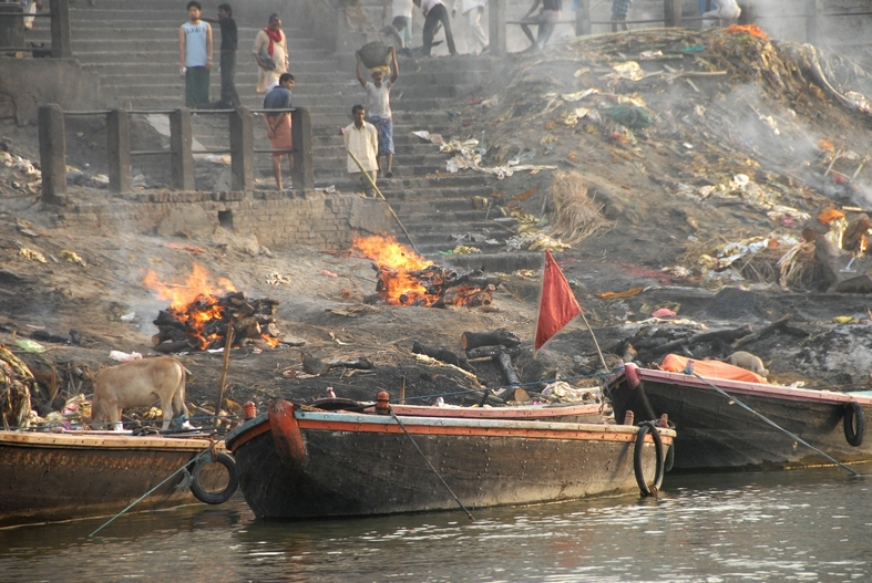 Ligbrænding ved Ganges, Varanasi