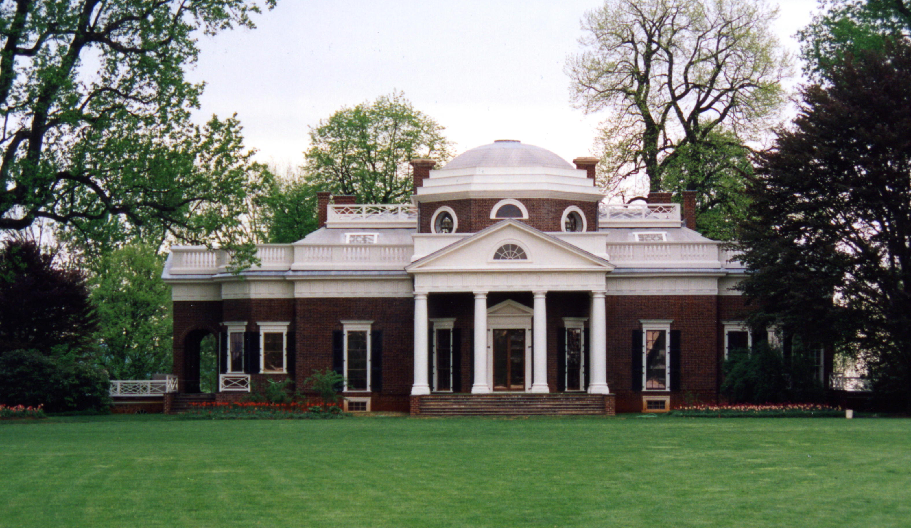 Monticello, Virginia. Bolig for USA's tredje præsident, Thomas Jefferson.
