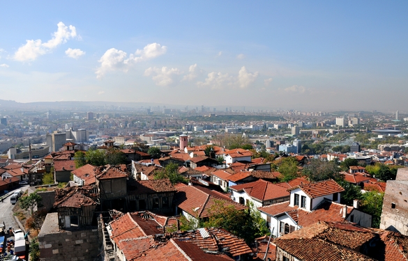 Udsigt over Ankara fra citadellet